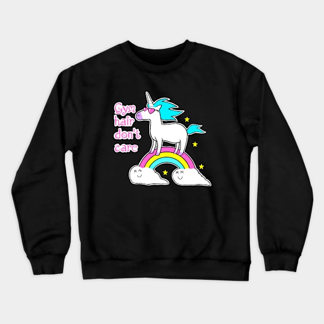 Gym hair don't care Crewneck Sweatshirt by TimAddisonArt